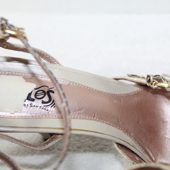 Carlos Santana leather snakeskin pointed toe heels - Picture 11 of 12